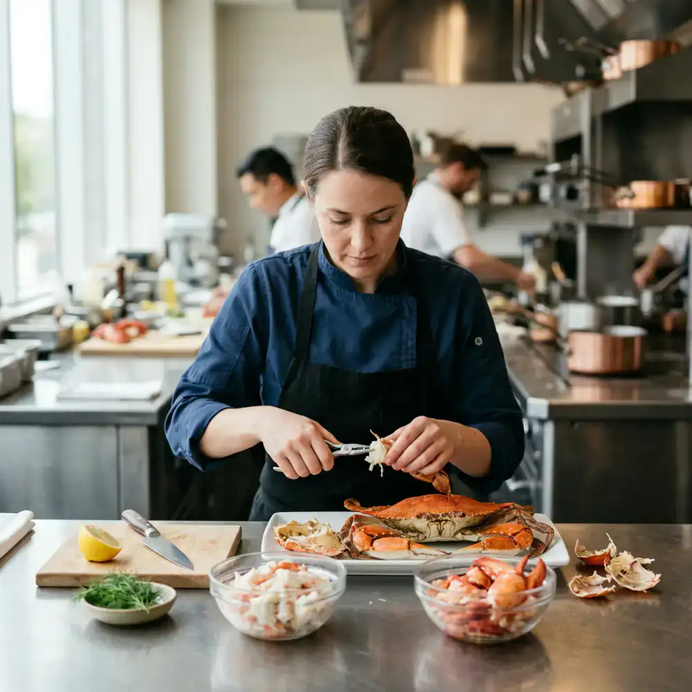 Crab and lobster preparation